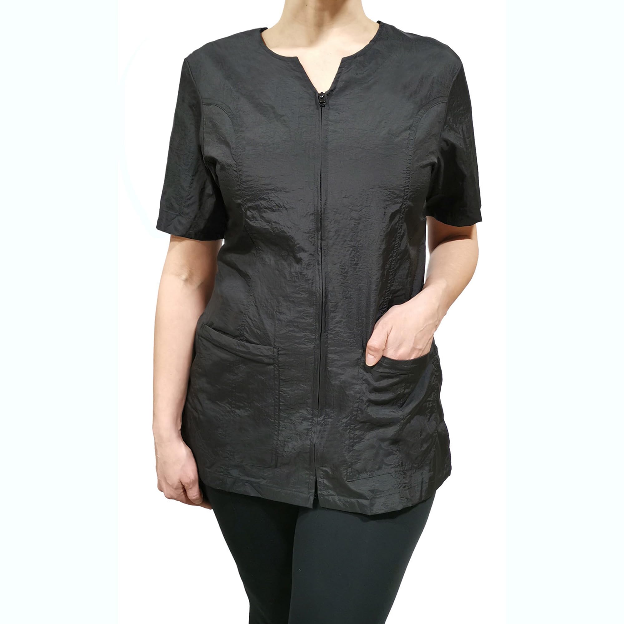 CHARLENE Personalized Haley Jacket with Logo Embroidery | Stylist, Barber, Groomer, Smock, Makeup Artist for Men & Women